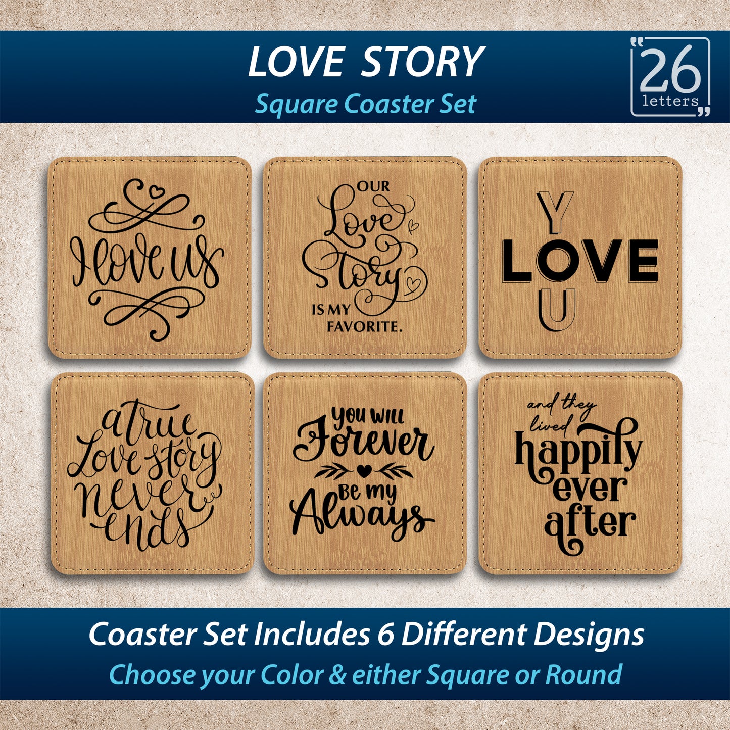 Love Story ~ Coaster Set