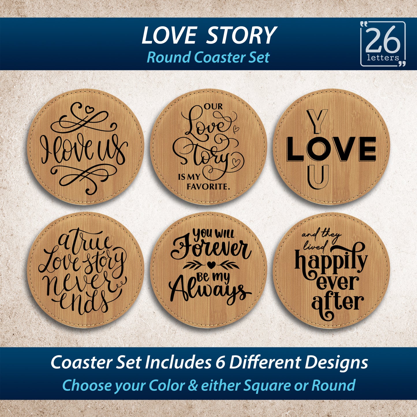 Love Story ~ Coaster Set