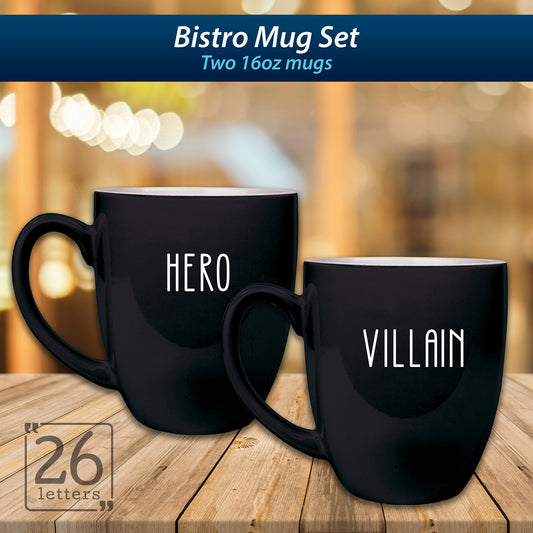 Hero / Villain - 2-Pack Bistro Mugs