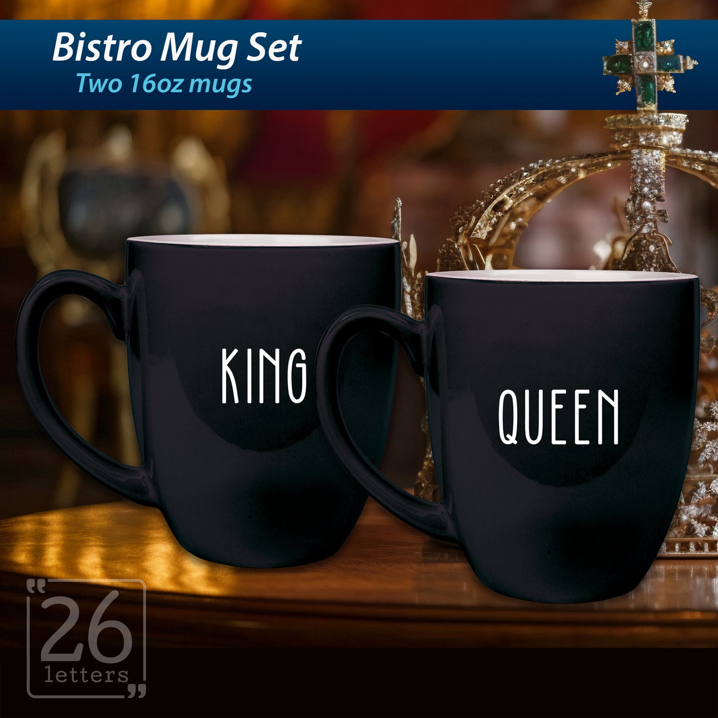King/Queen - 2-Pack Bistro Mugs