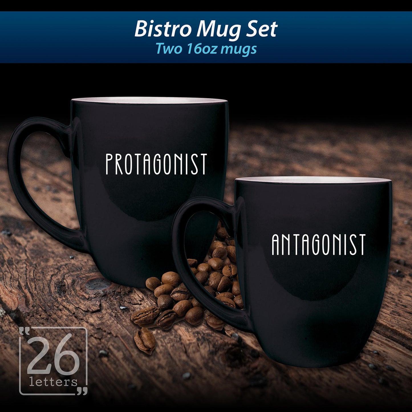 Protagonist / Antagonist - 2-Pack Bistro Mugs