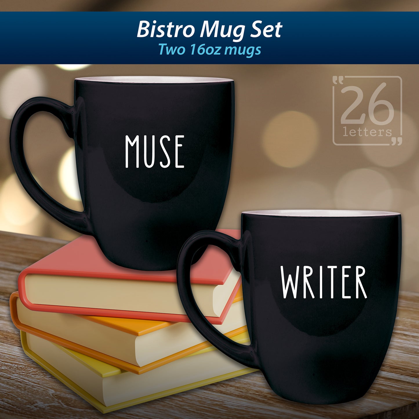 Writer / Muse - 2-Pack Bistro Mugs