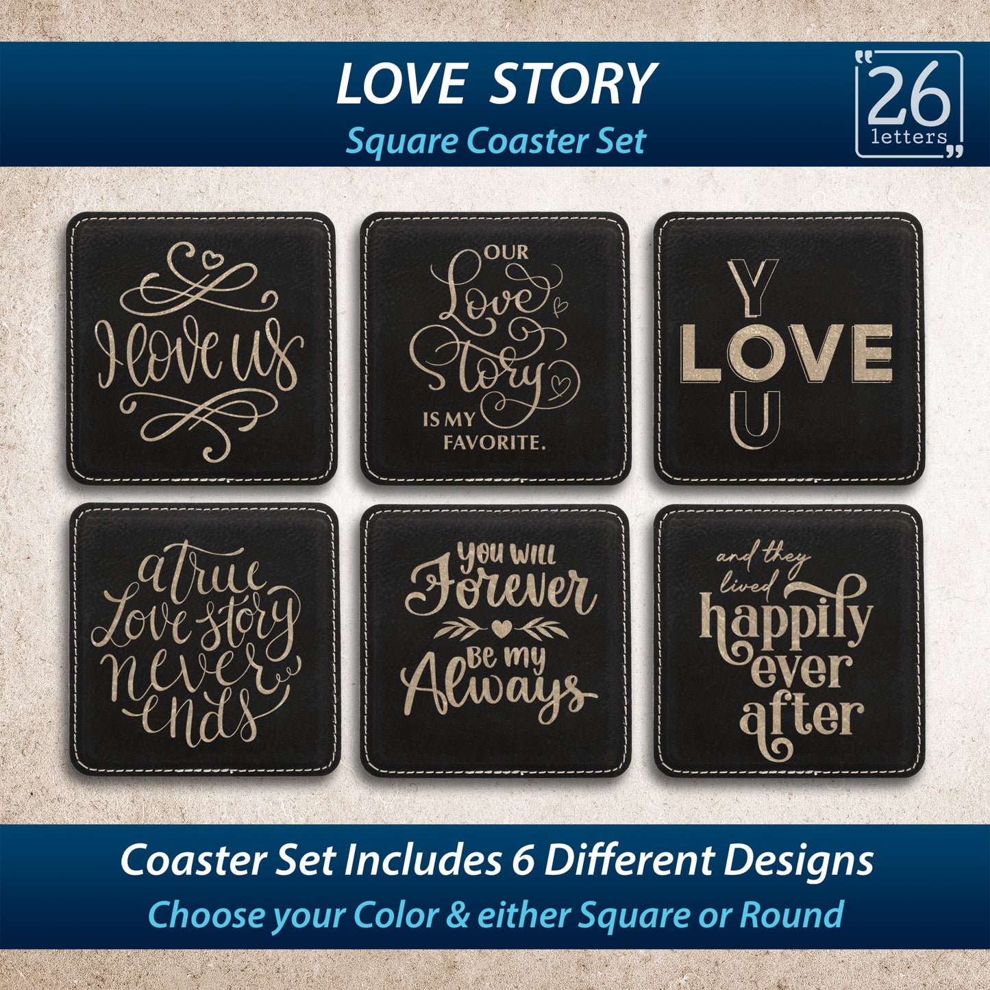 Love Story ~ Coaster Set