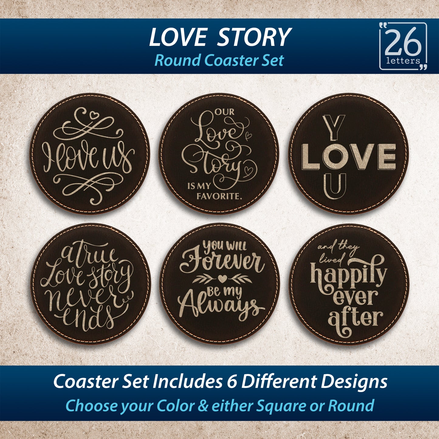 Love Story ~ Coaster Set