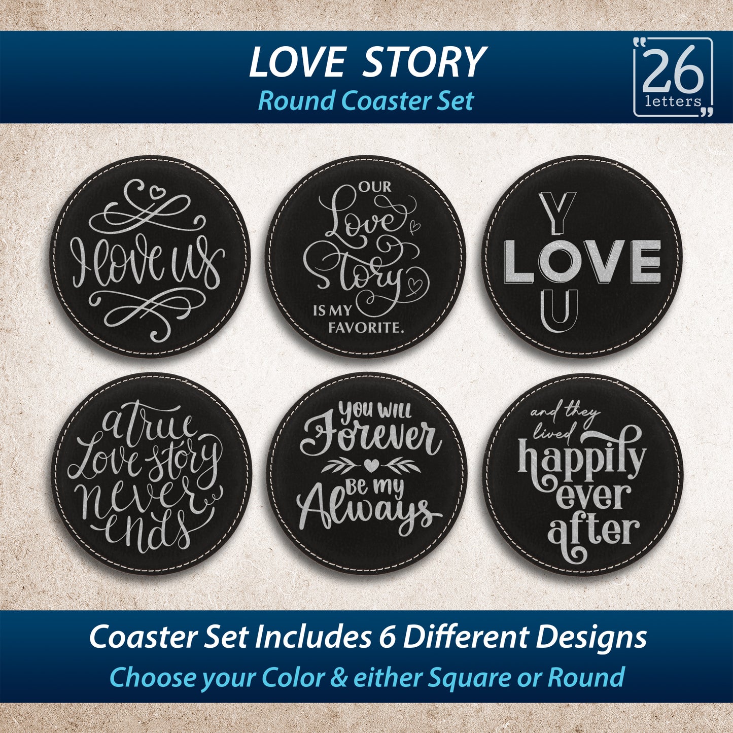 Love Story ~ Coaster Set