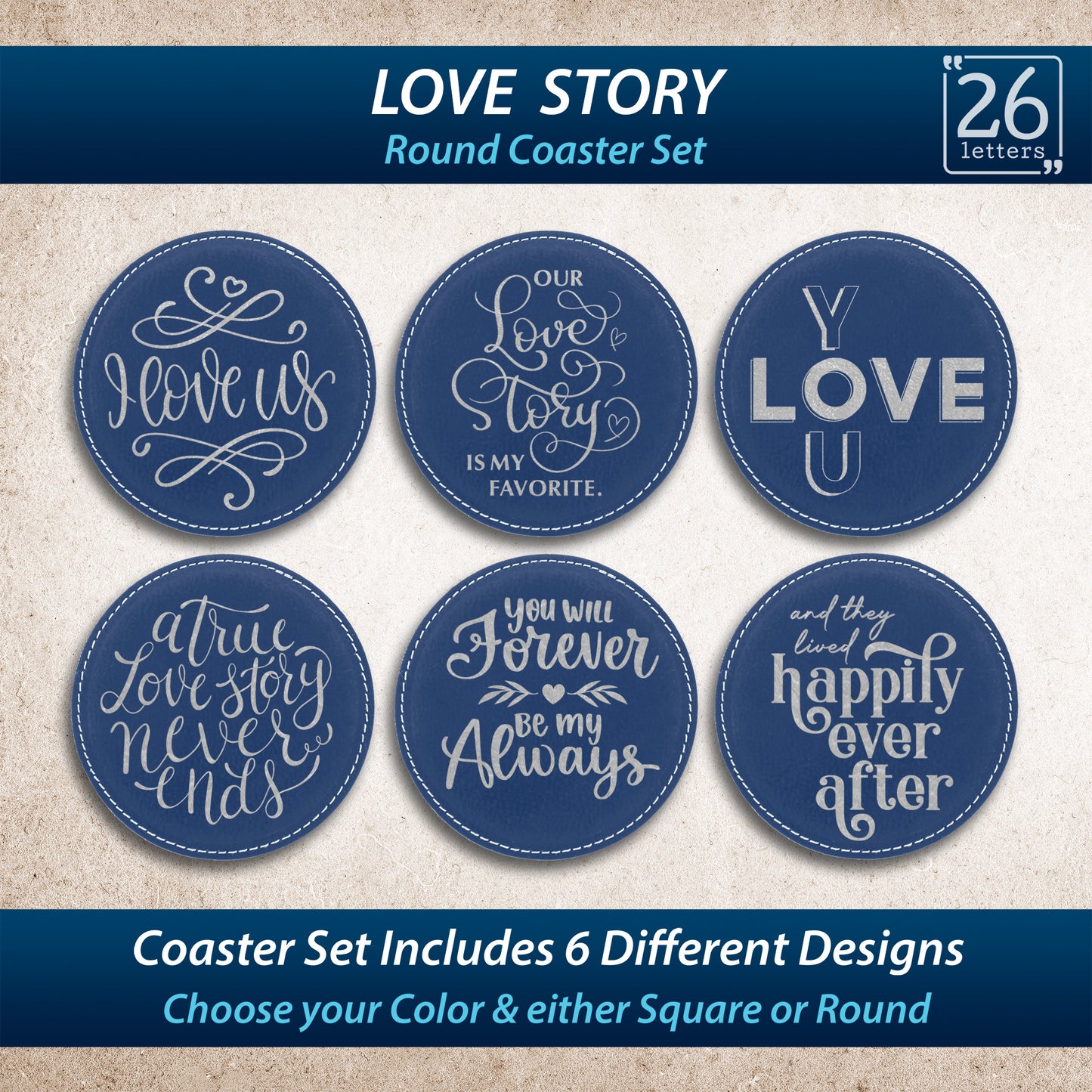 Love Story ~ Coaster Set