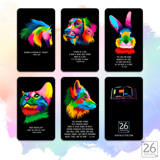 Colorful Animal Bookmark Set