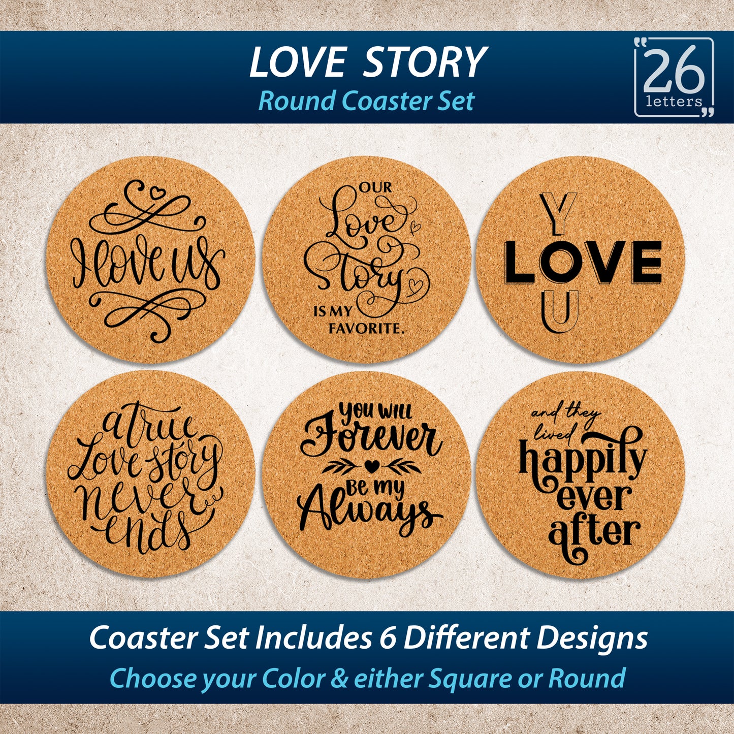 Love Story ~ Coaster Set
