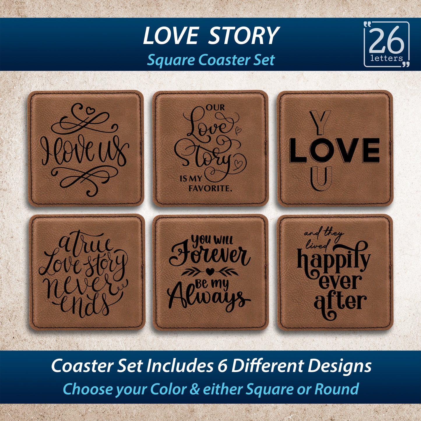 Love Story ~ Coaster Set