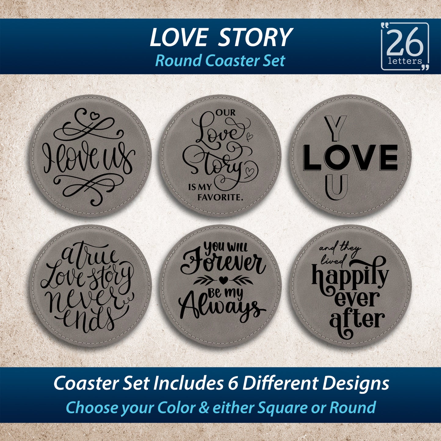 Love Story ~ Coaster Set