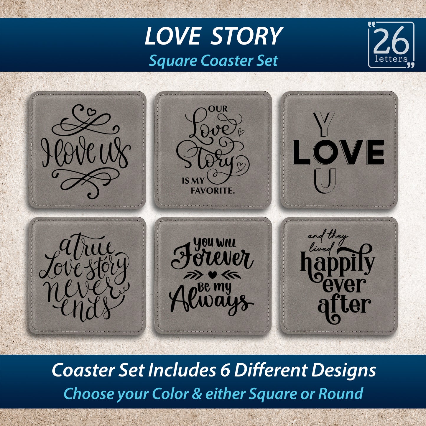 Love Story ~ Coaster Set