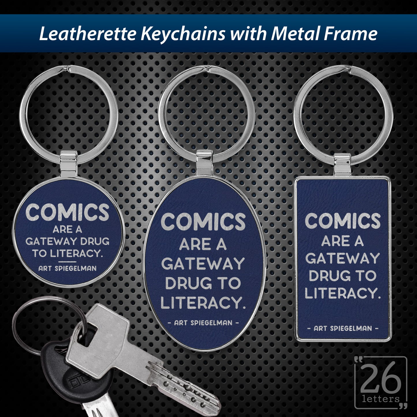 Comics - leatherette keychains