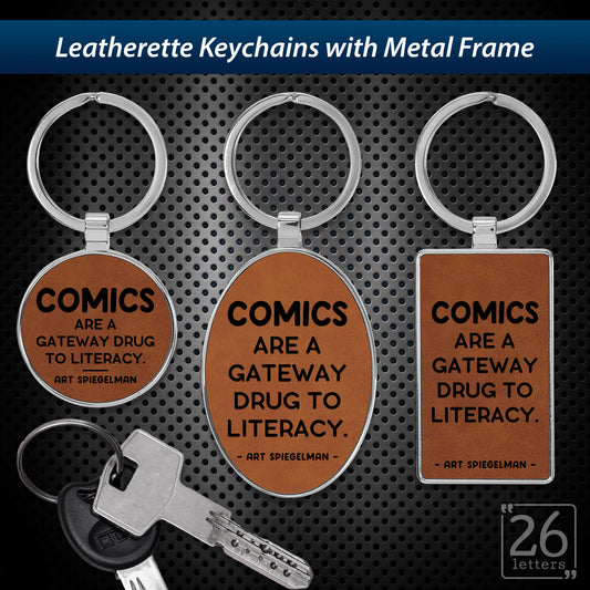 Comics - leatherette keychains