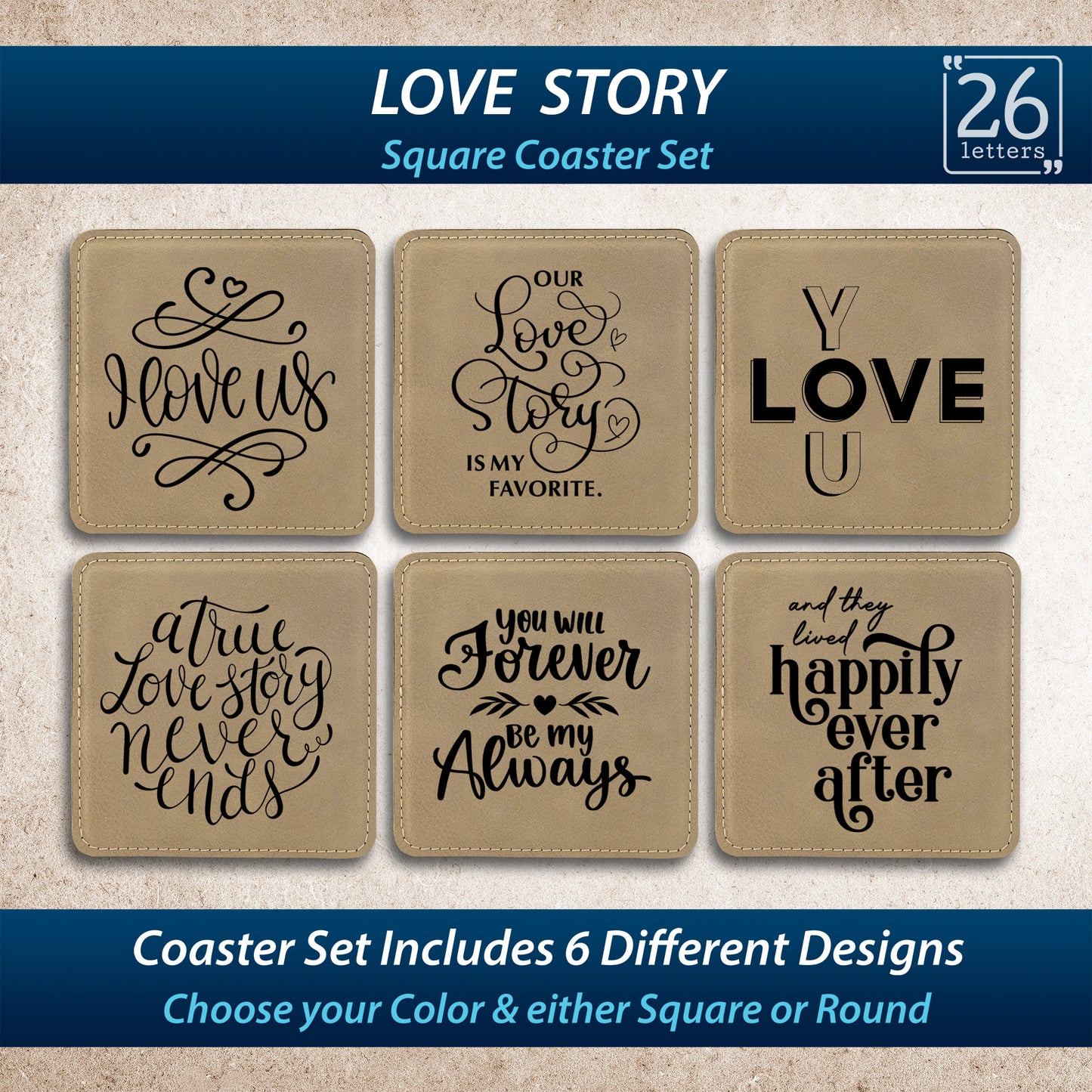 Love Story ~ Coaster Set