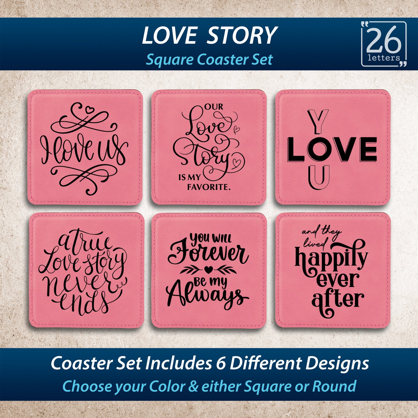 Love Story ~ Coaster Set