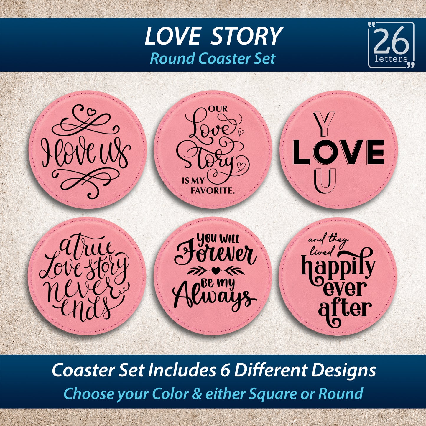 Love Story ~ Coaster Set
