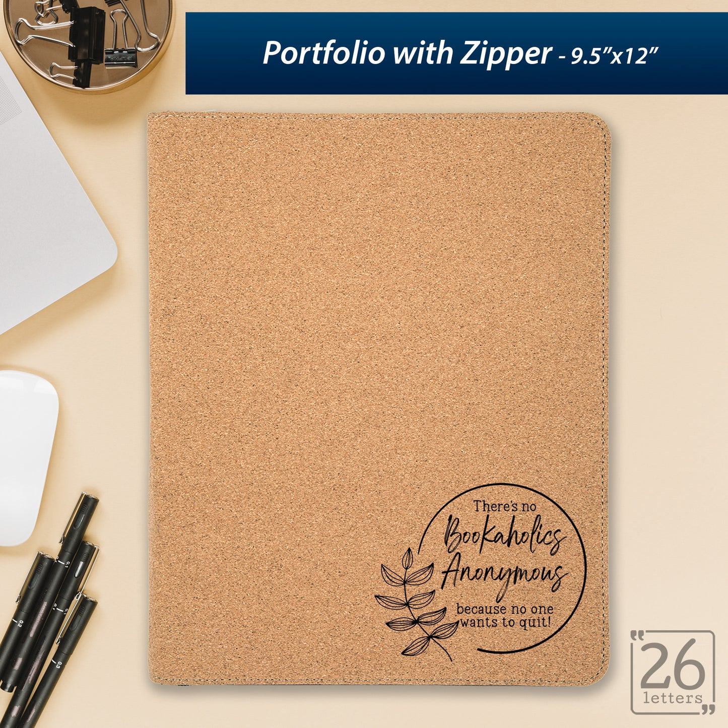 Bookaholics Anonymous - Zippered Portfolio
