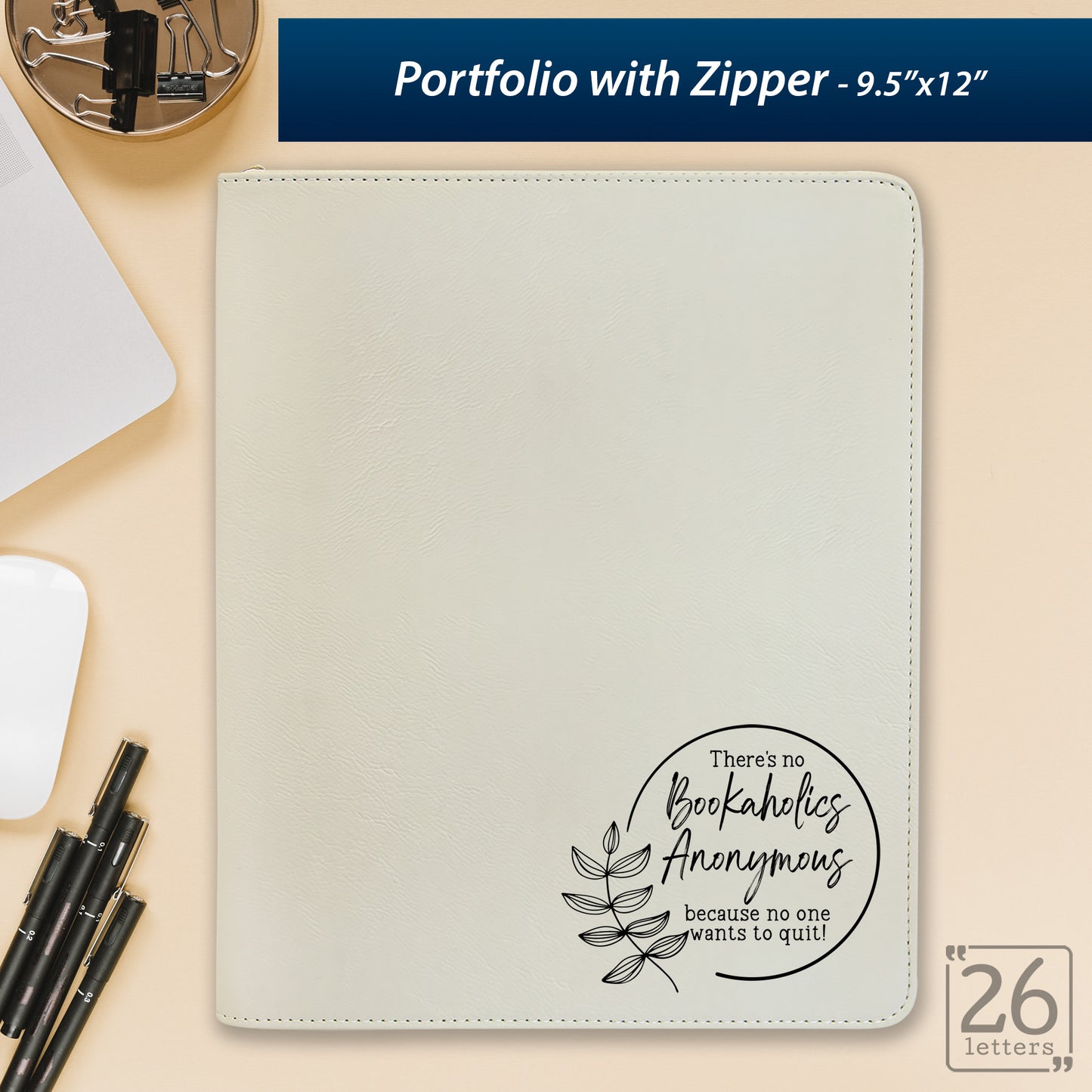 Bookaholics Anonymous - Zippered Portfolio