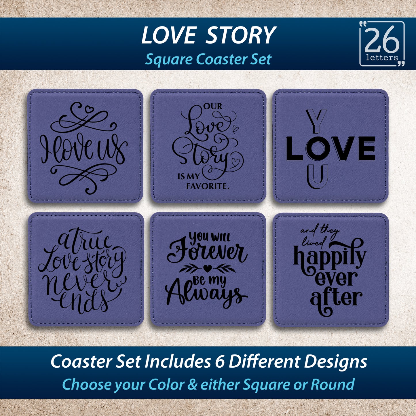 Love Story ~ Coaster Set