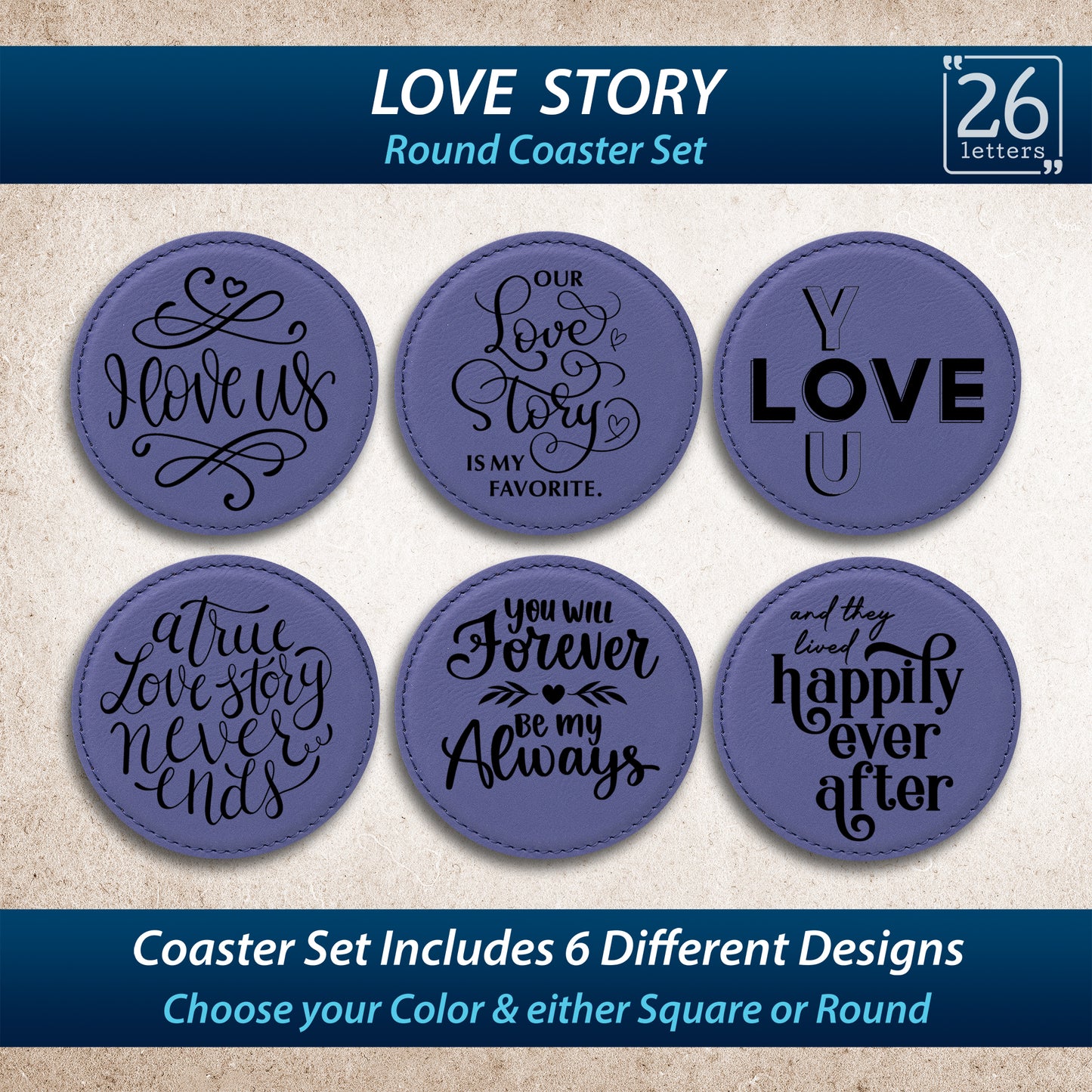Love Story ~ Coaster Set