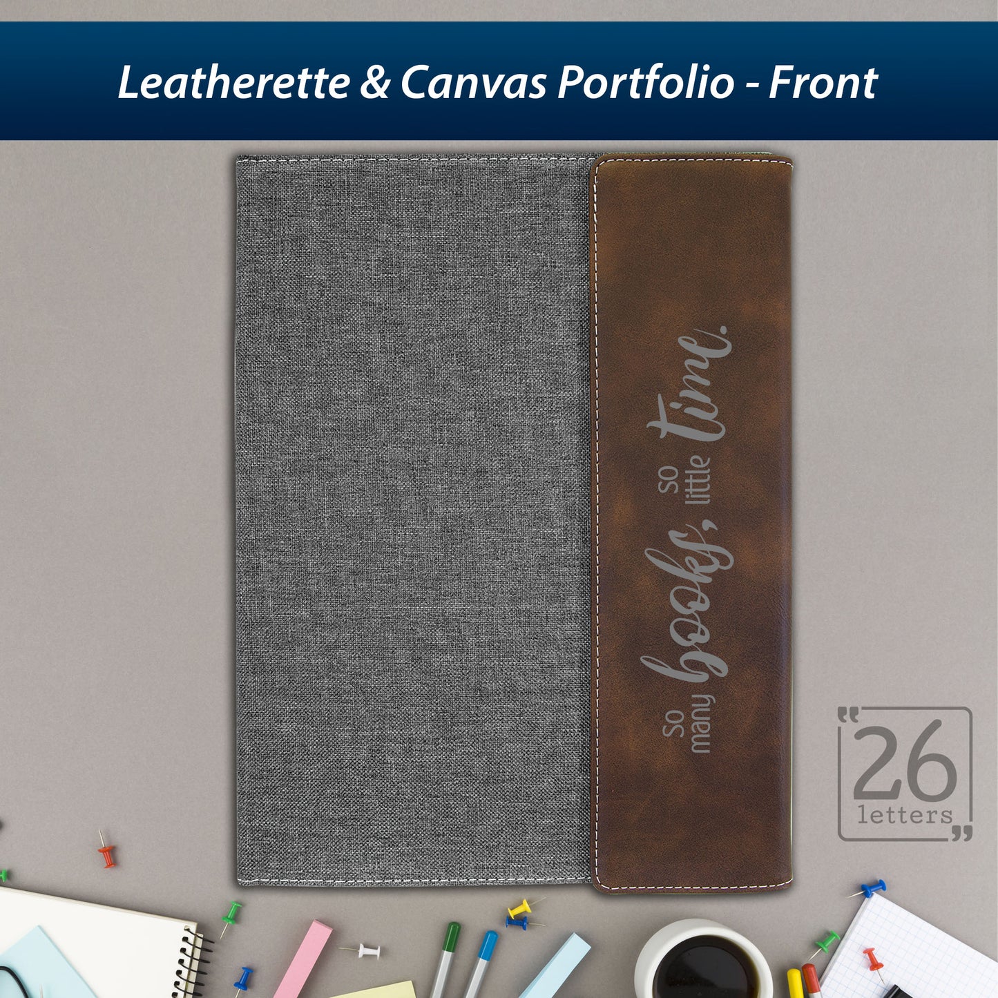 Books Time - Leatherette and Canvas Portfolios
