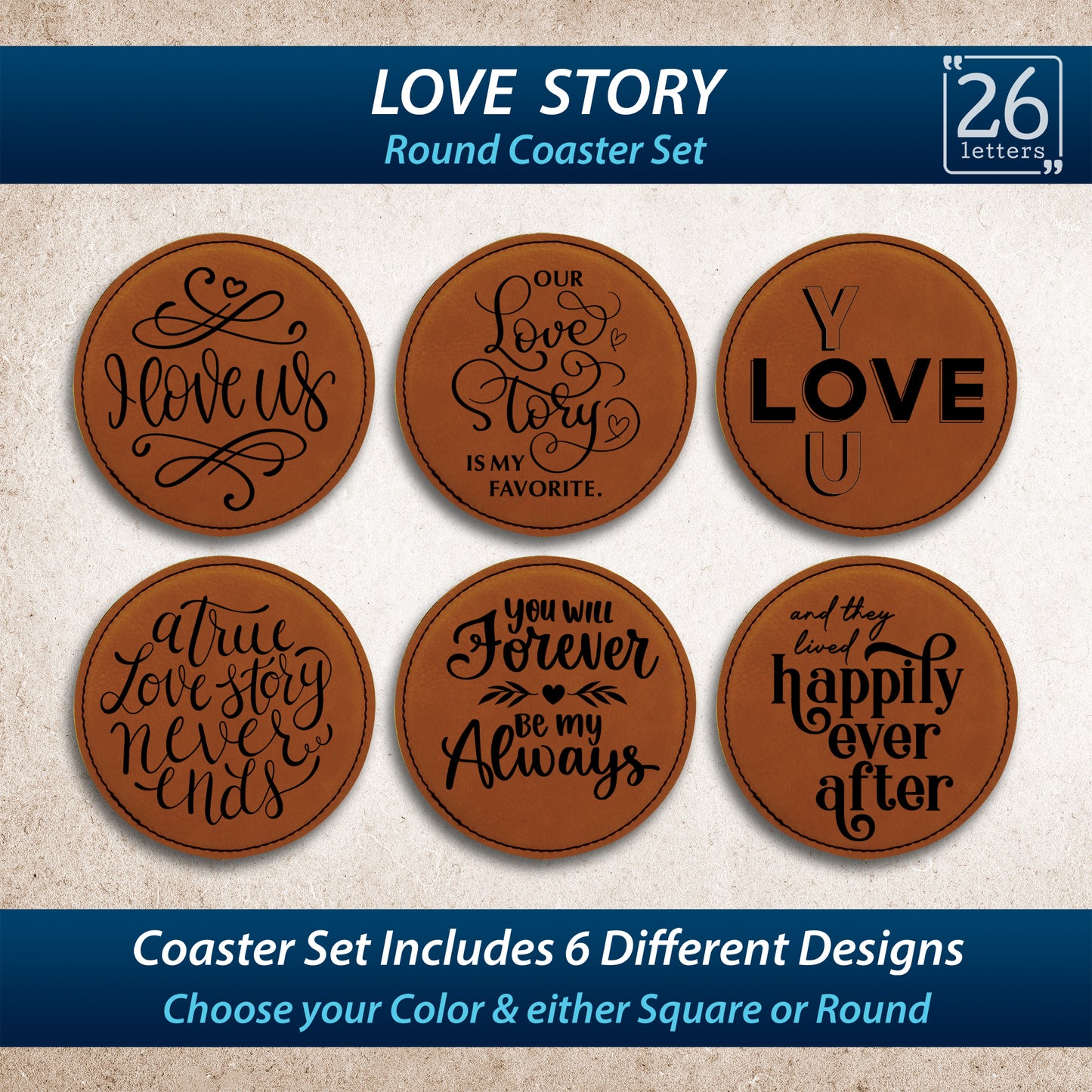 Love Story ~ Coaster Set