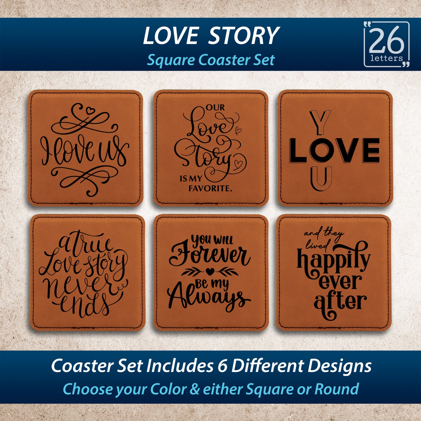 Love Story ~ Coaster Set