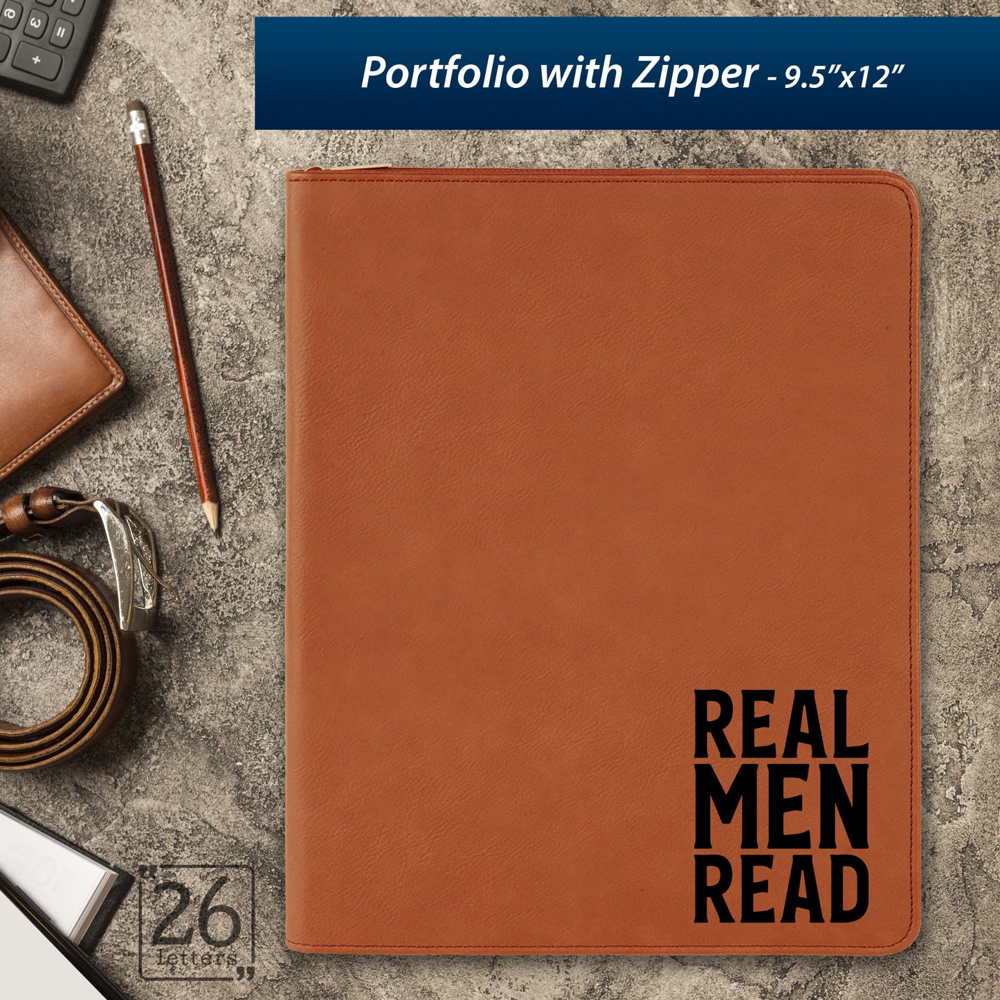Real Men Read ~ Zippered Portfolio
