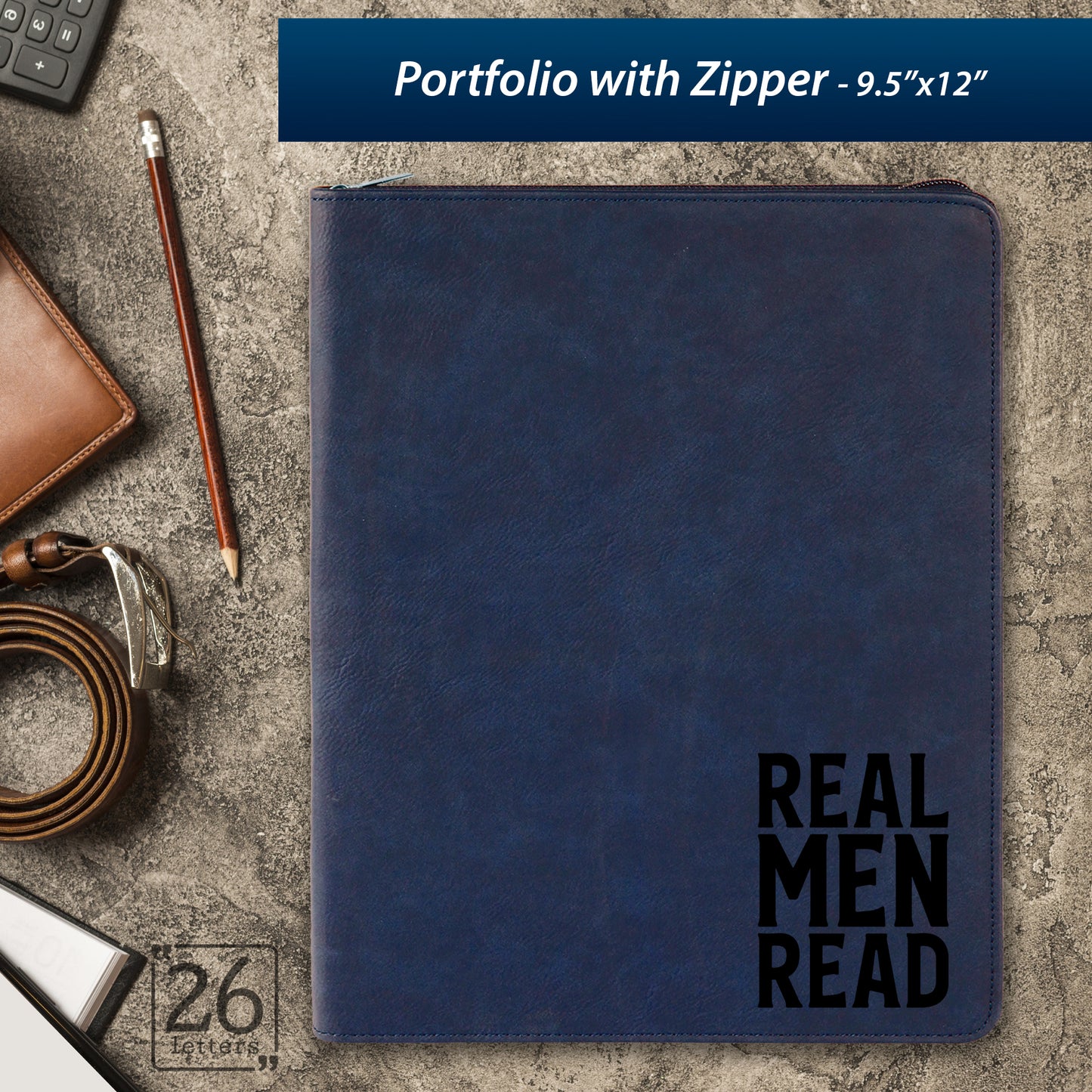 Real Men Read ~ Zippered Portfolio