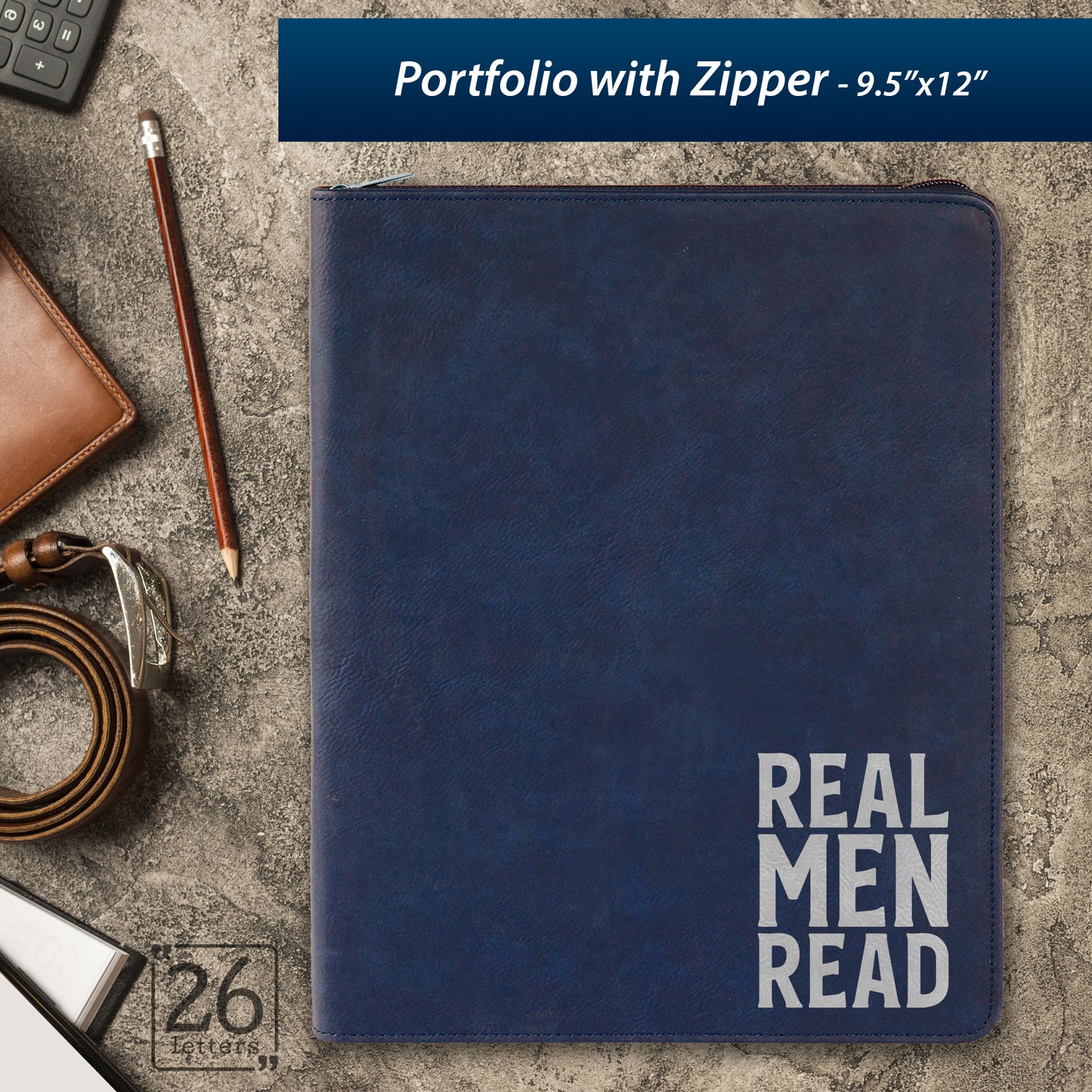 Real Men Read ~ Zippered Portfolio