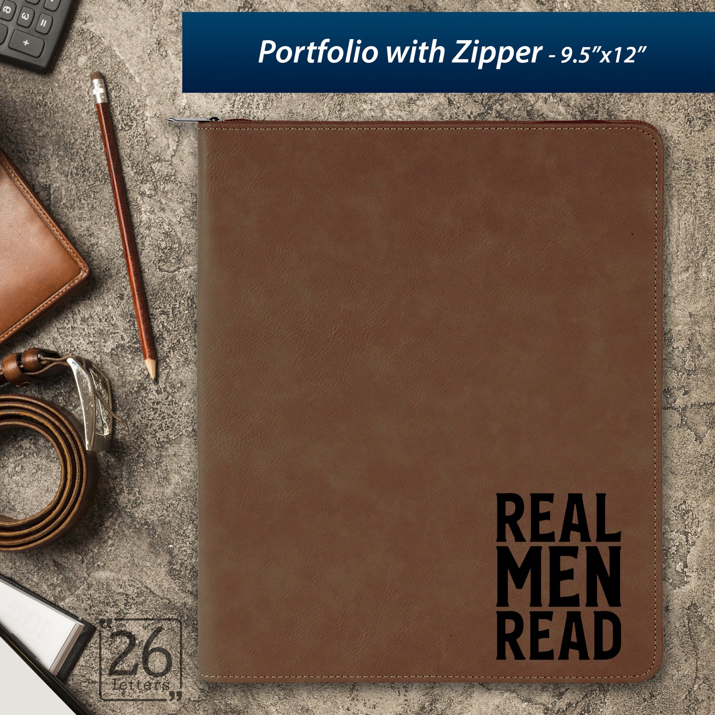 Real Men Read ~ Zippered Portfolio