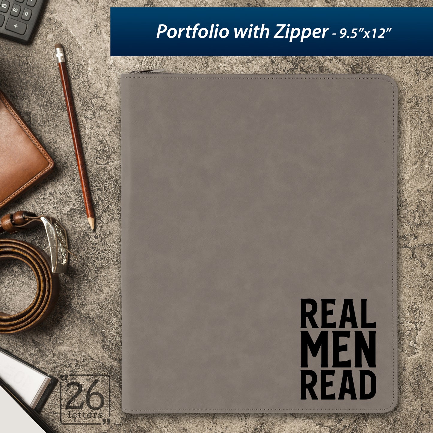 Real Men Read ~ Zippered Portfolio