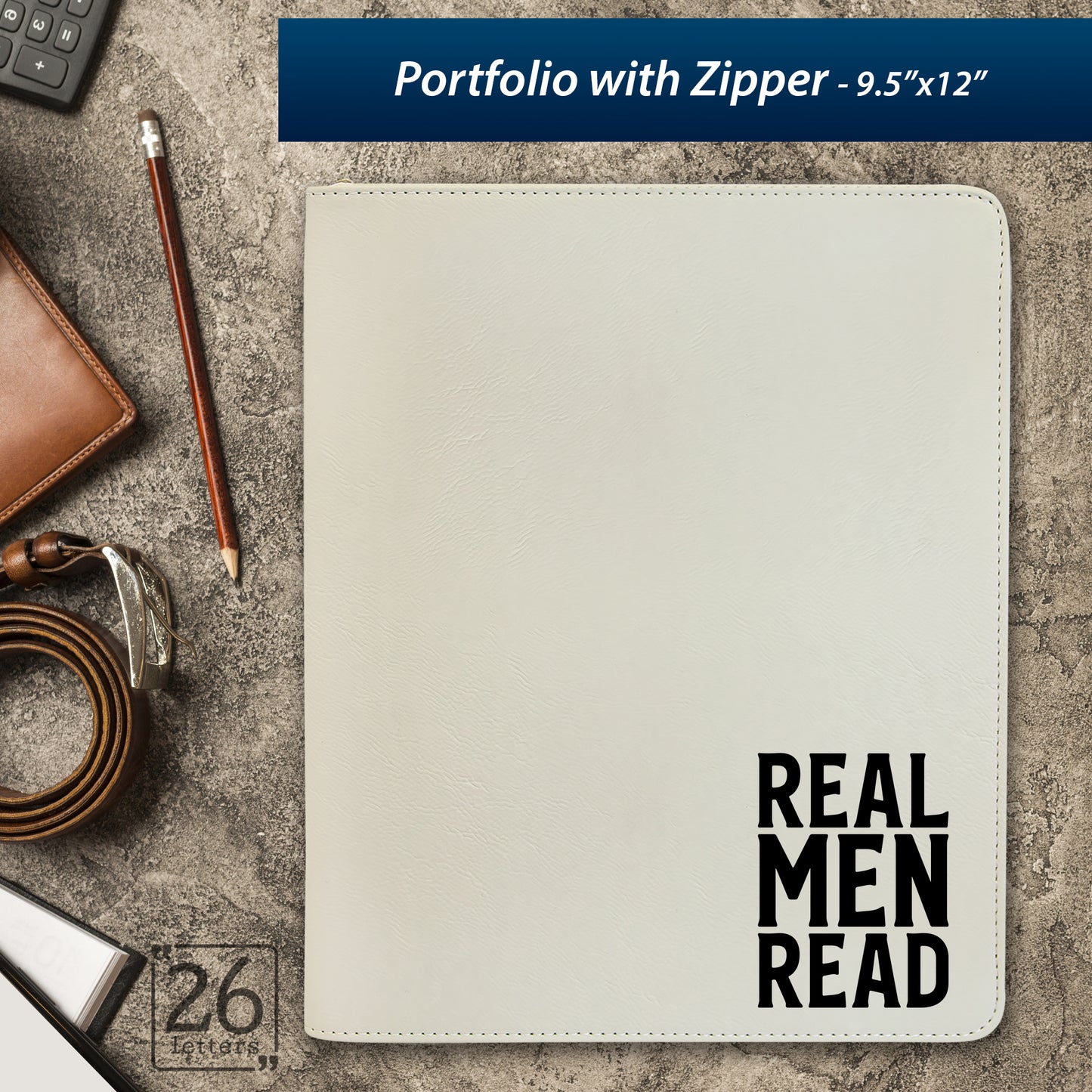 Real Men Read ~ Zippered Portfolio