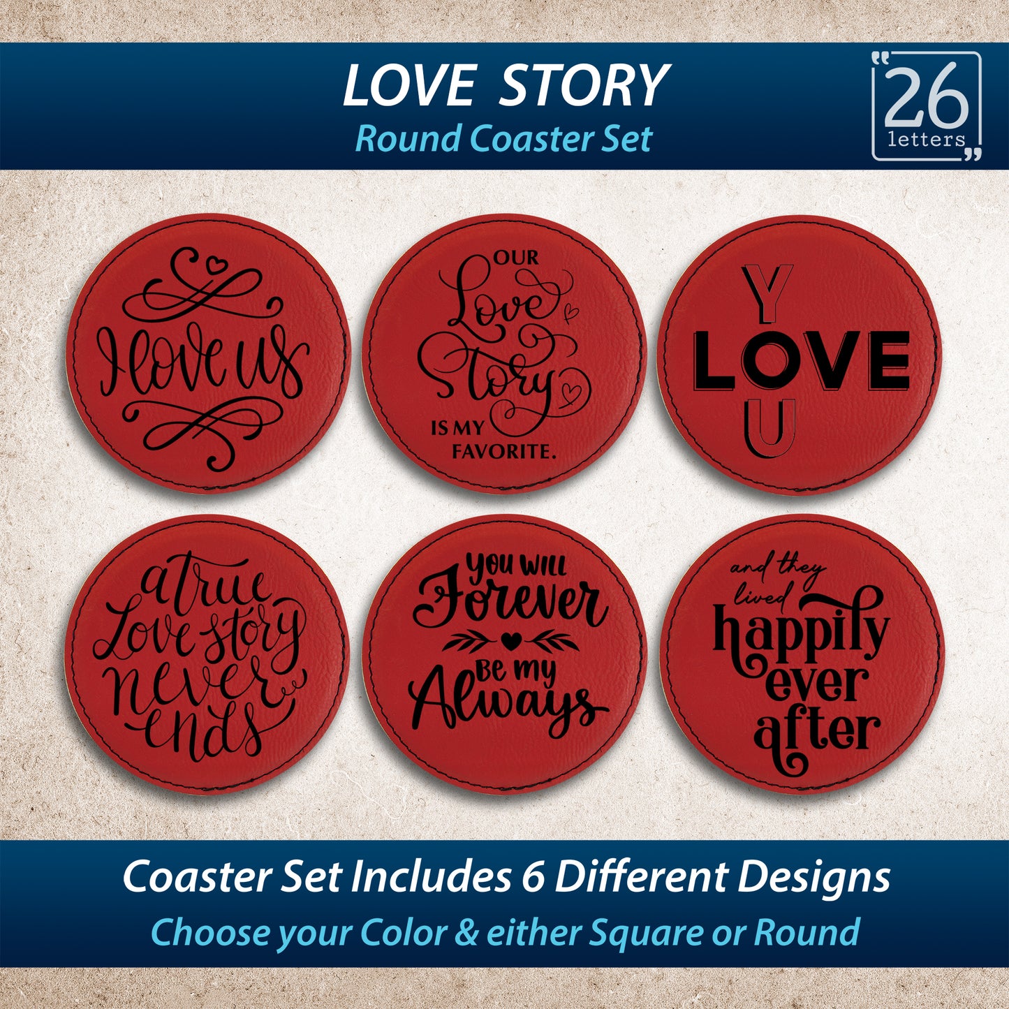 Love Story ~ Coaster Set