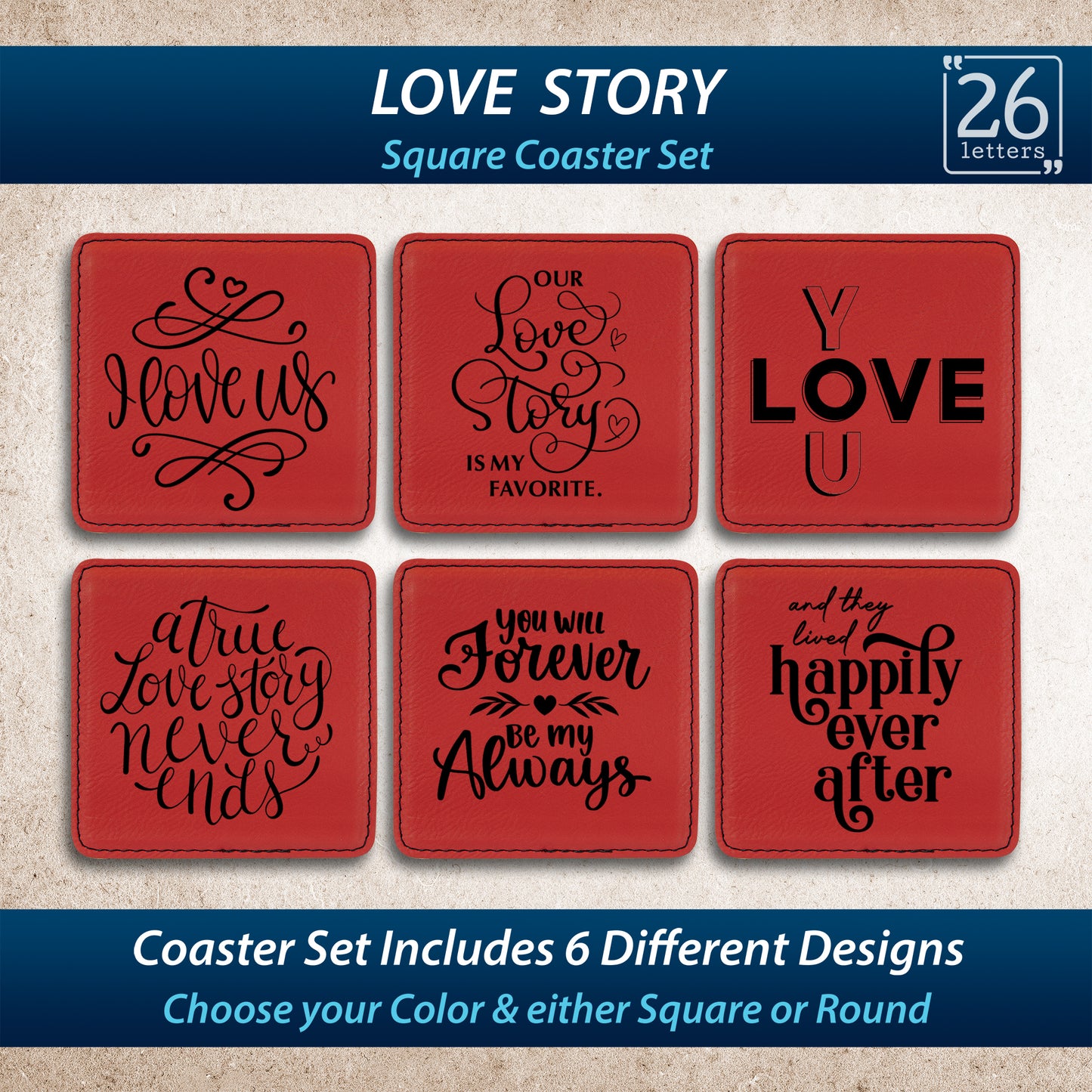 Love Story ~ Coaster Set