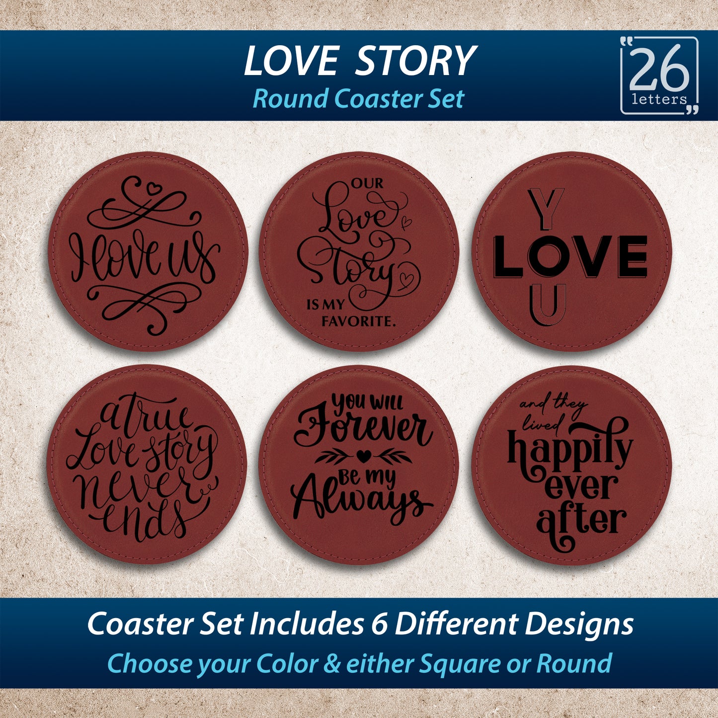 Love Story ~ Coaster Set