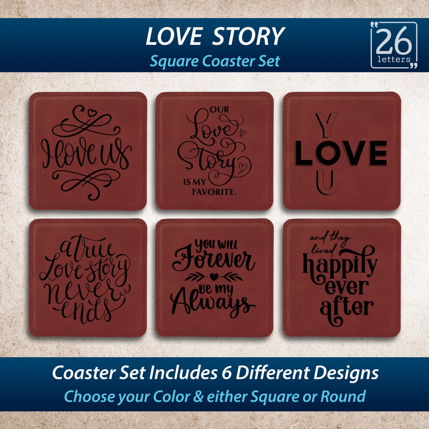 Love Story ~ Coaster Set