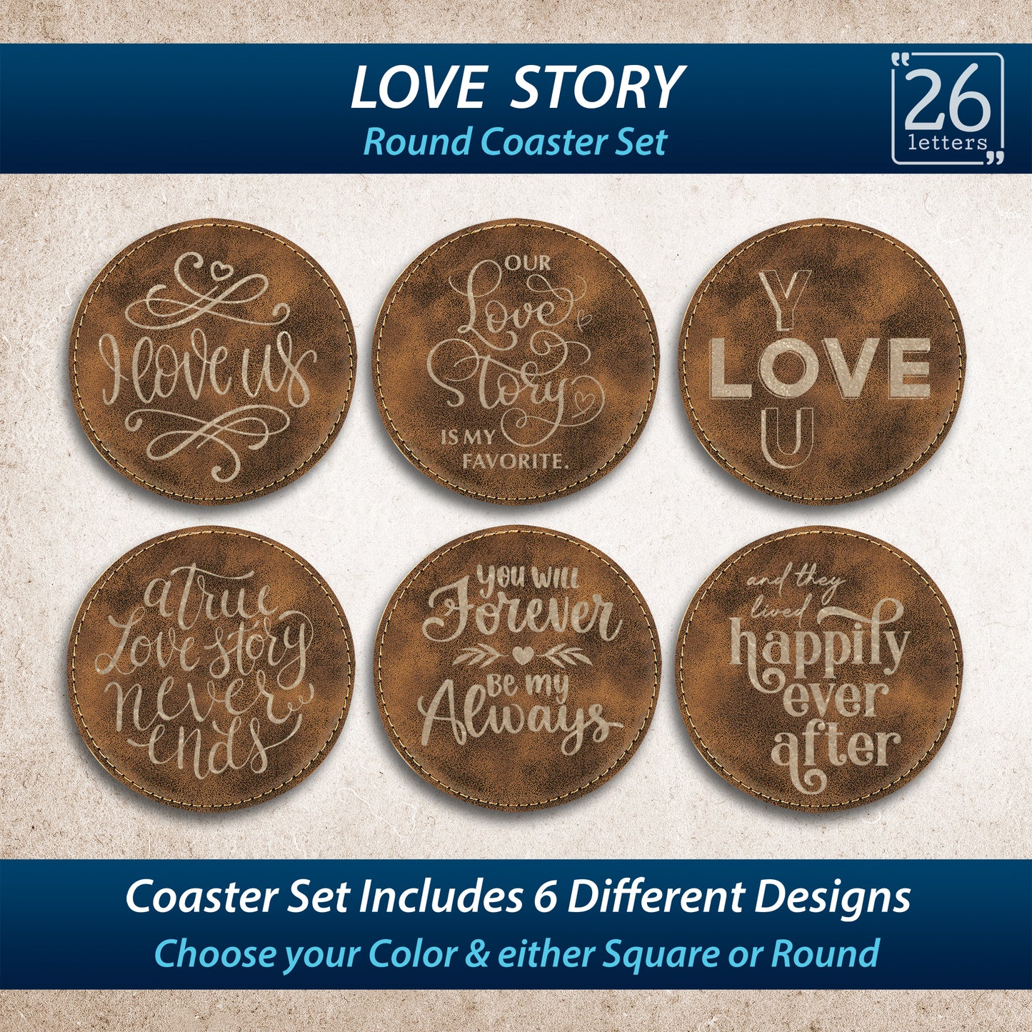 Love Story ~ Coaster Set