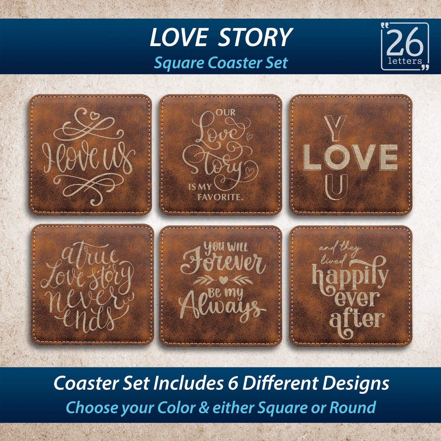 Love Story ~ Coaster Set