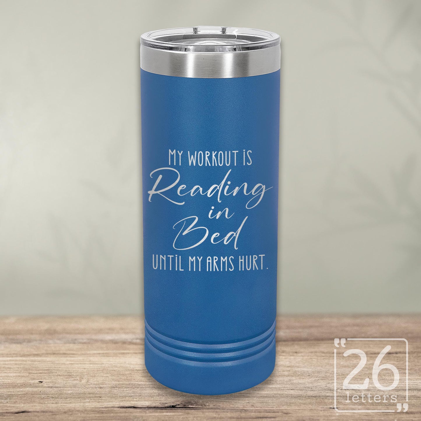 Reading in Bed - Skinny Tumbler