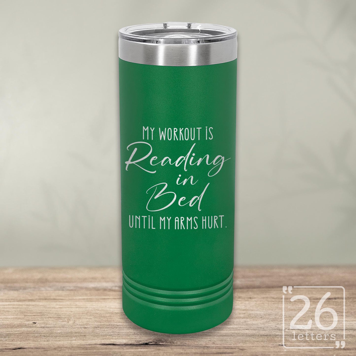 Reading in Bed - Skinny Tumbler