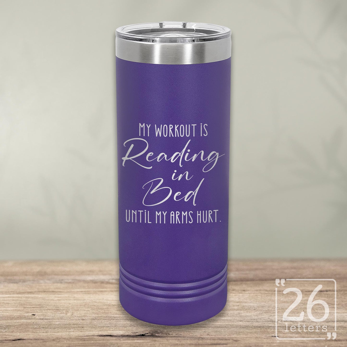 Reading in Bed - Skinny Tumbler