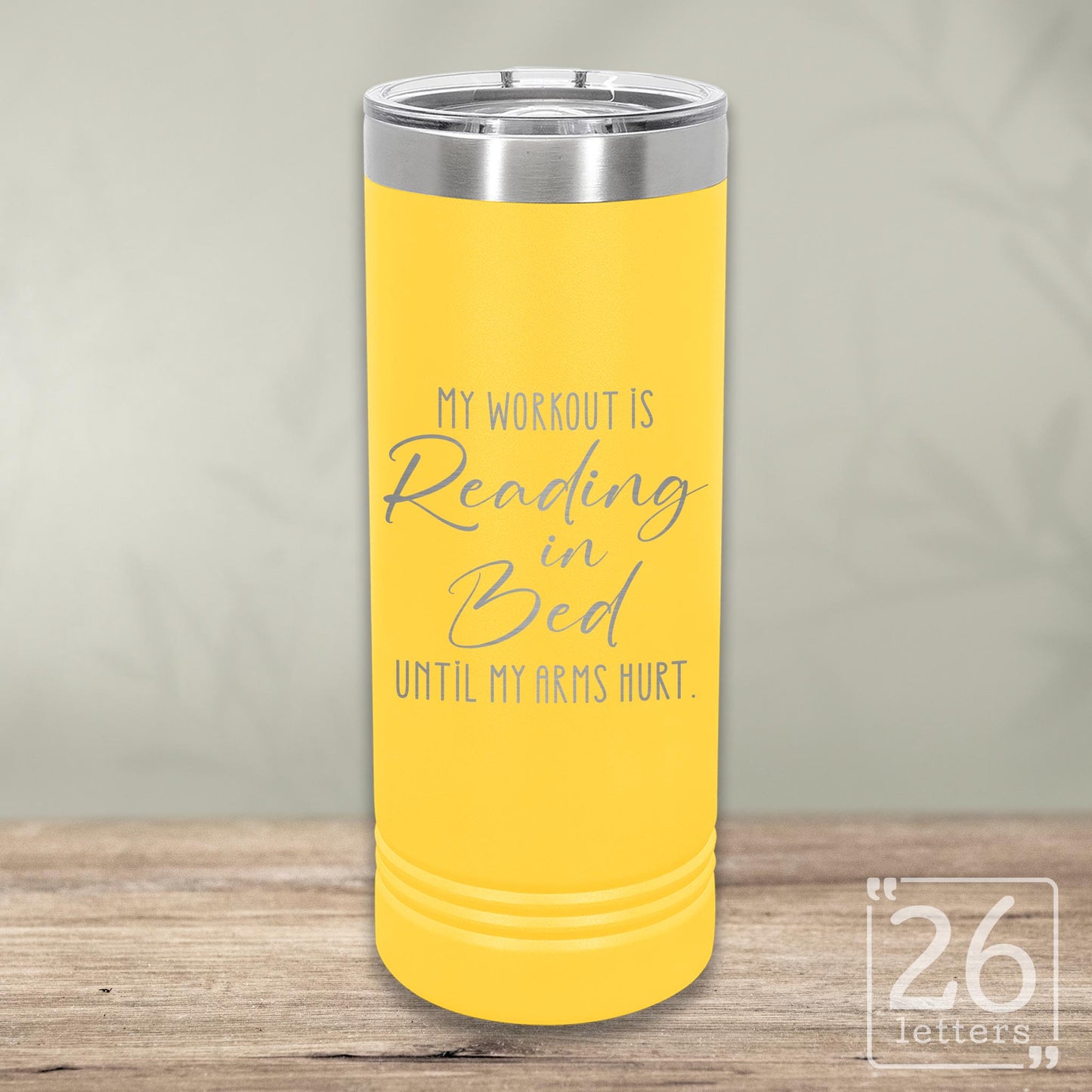 Reading in Bed - Skinny Tumbler