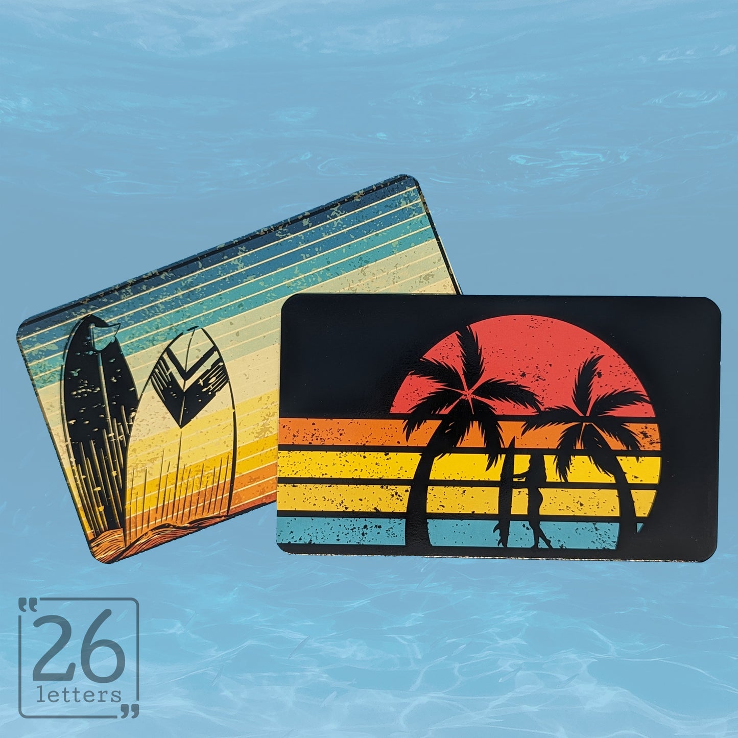 Retro Surfer Bookmark Set