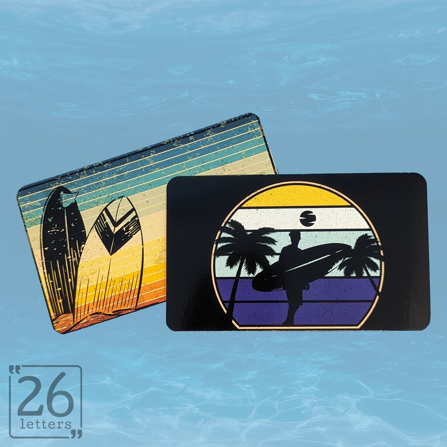 Retro Surfer Bookmark Set