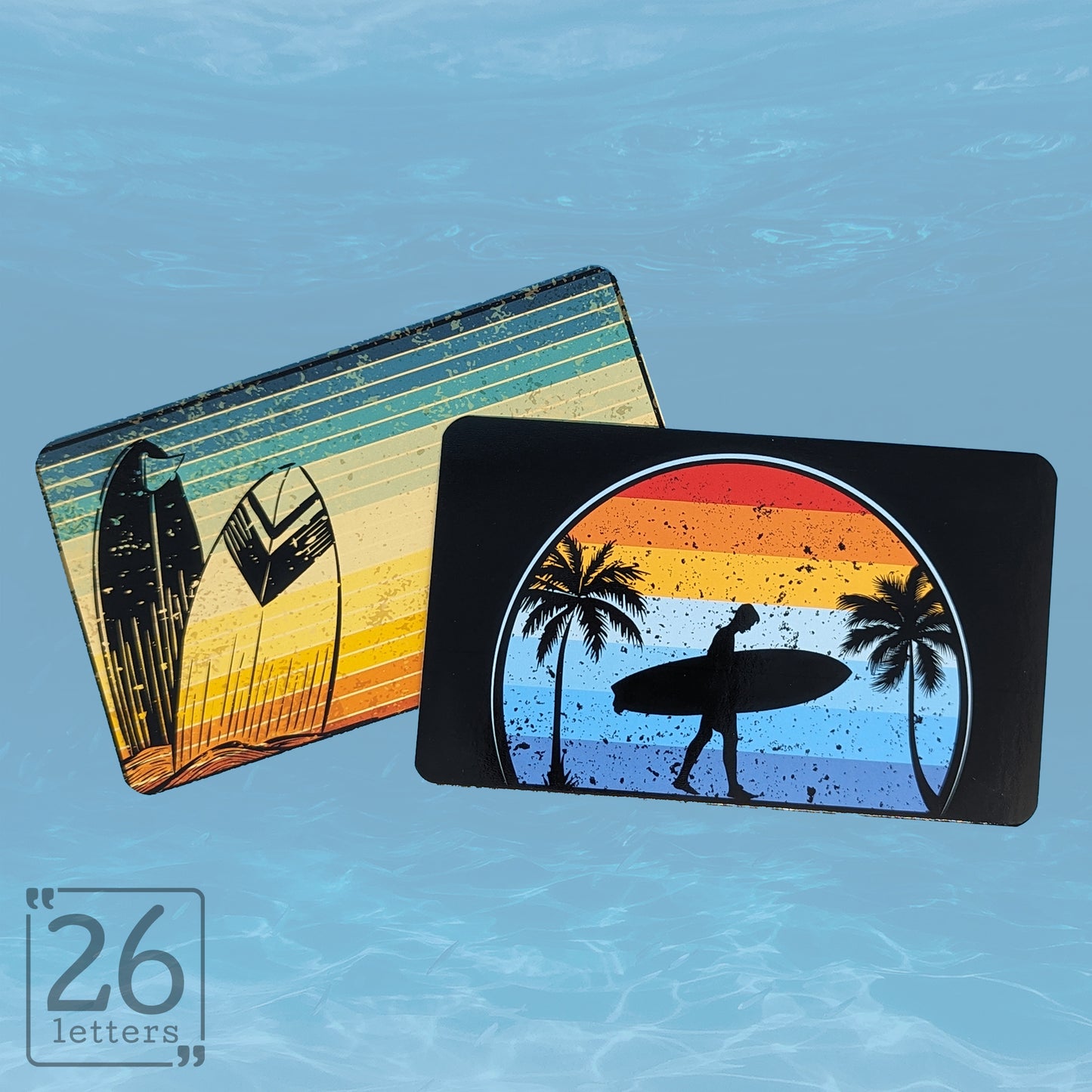 Retro Surfer Bookmark Set