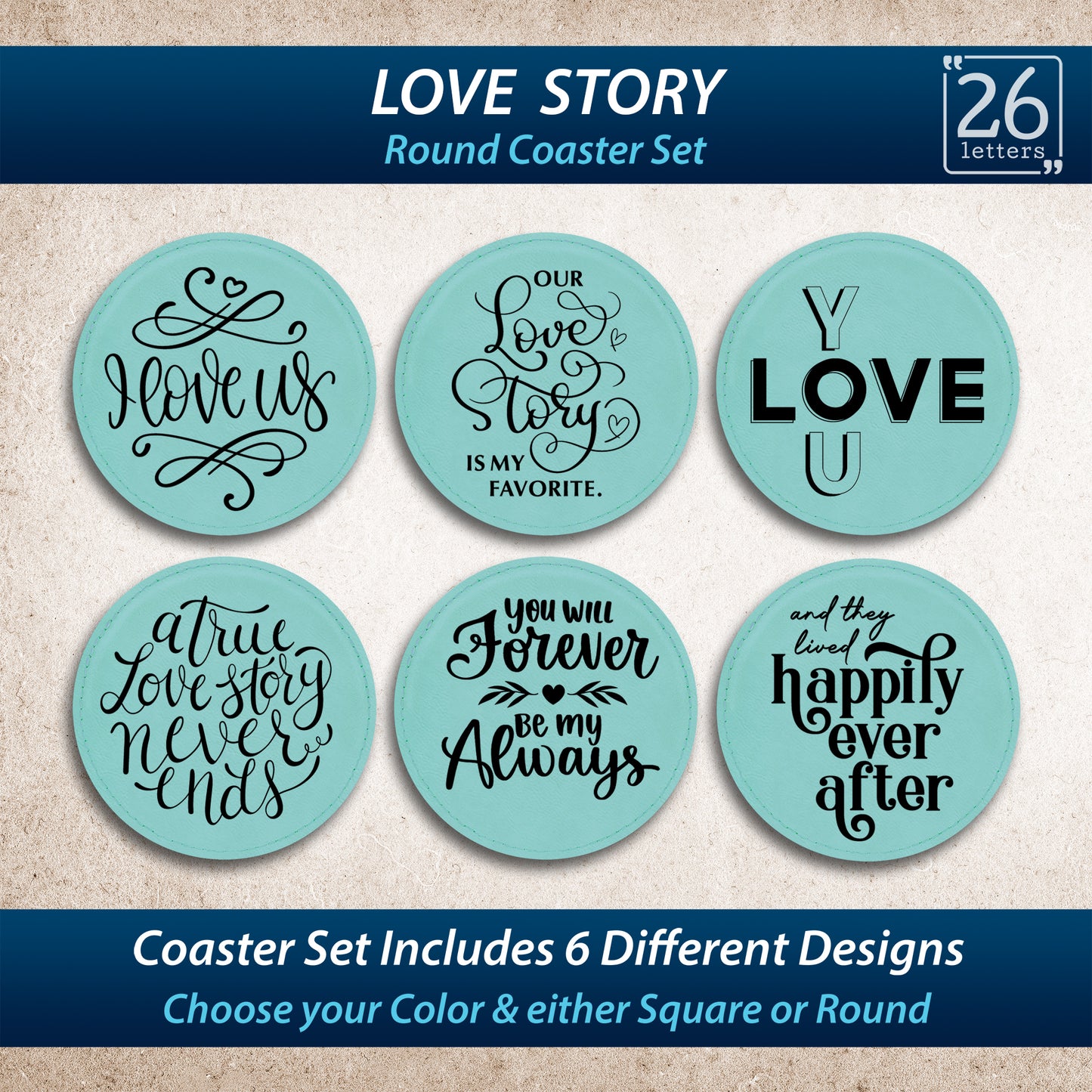 Love Story ~ Coaster Set