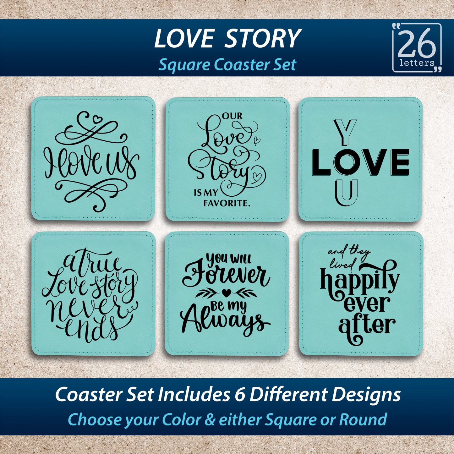 Love Story ~ Coaster Set