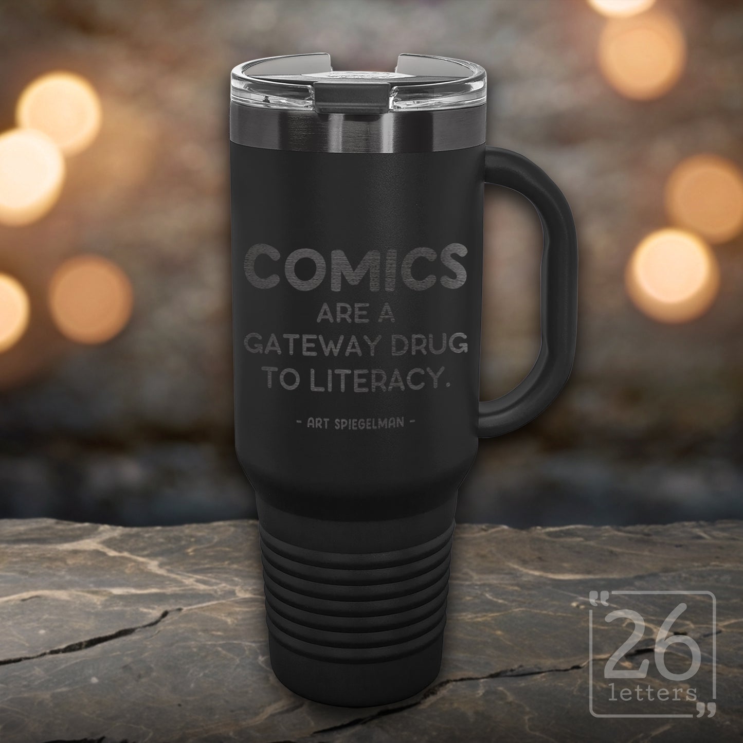 Comics - 40 oz ghost black travel mug