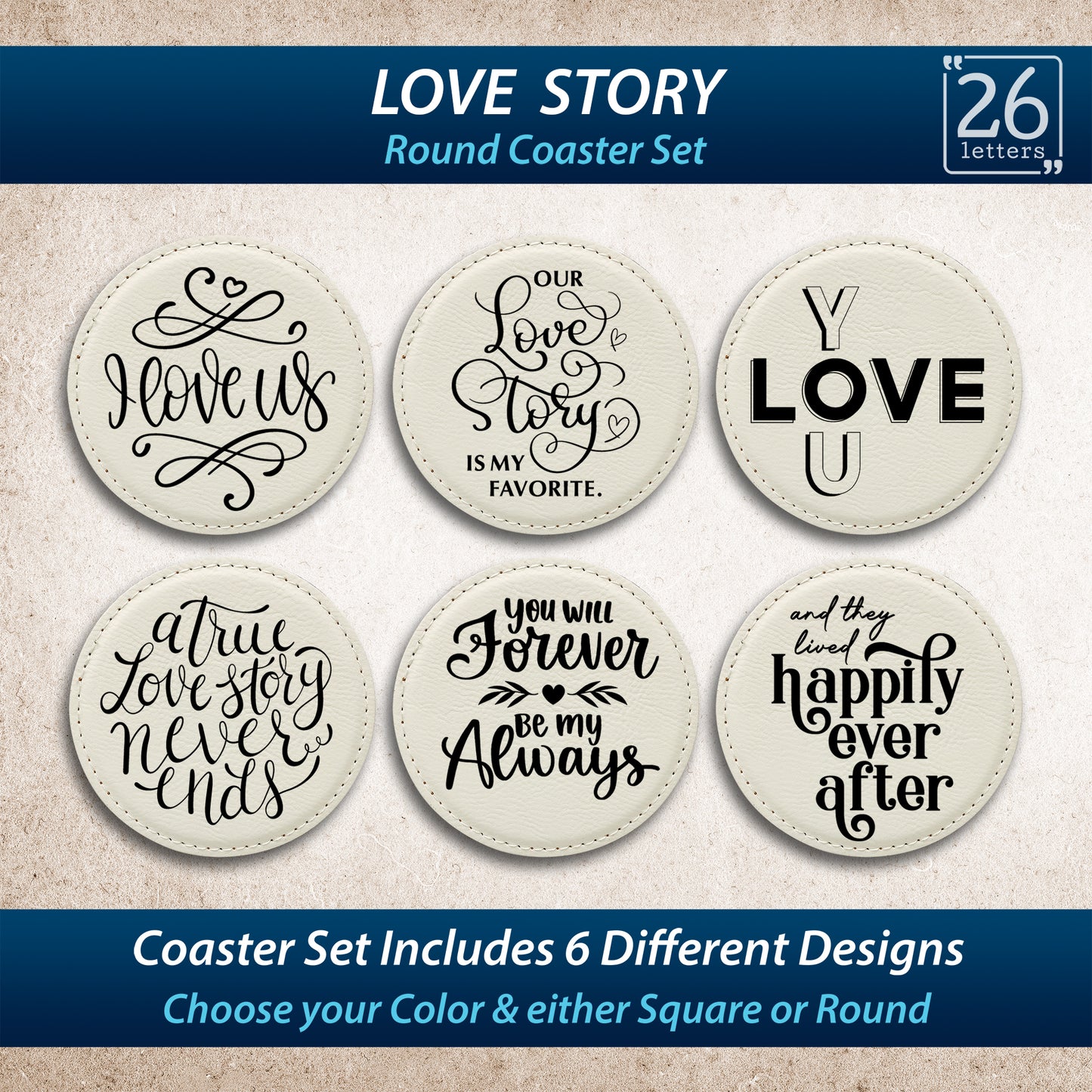 Love Story ~ Coaster Set